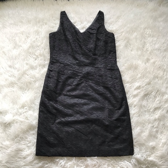 Ann Taylor Floral Lace Crochet Tiered‎ Black Dress - Picture 1 of 8